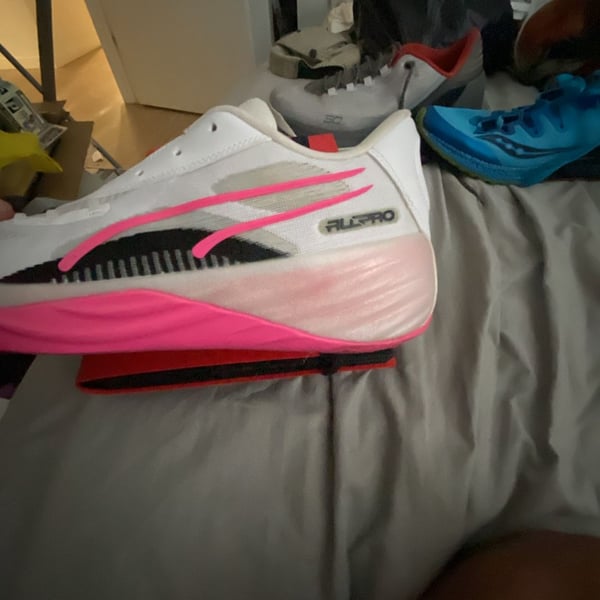 Puma All Pro Nitro Poison Pink Basketball Shoes White Pink