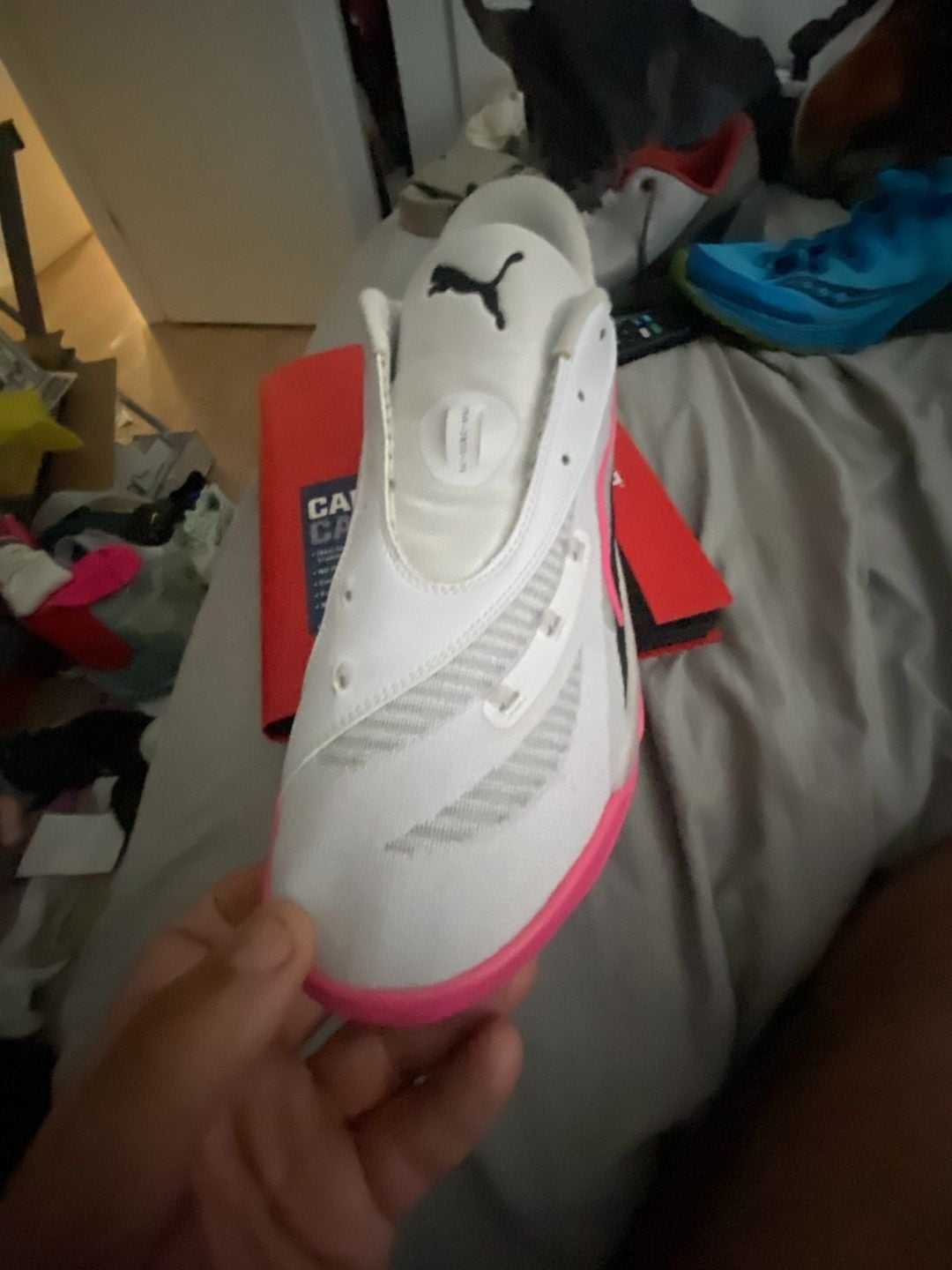 Puma All Pro Nitro Poison Pink Basketball Shoes White Pink 4