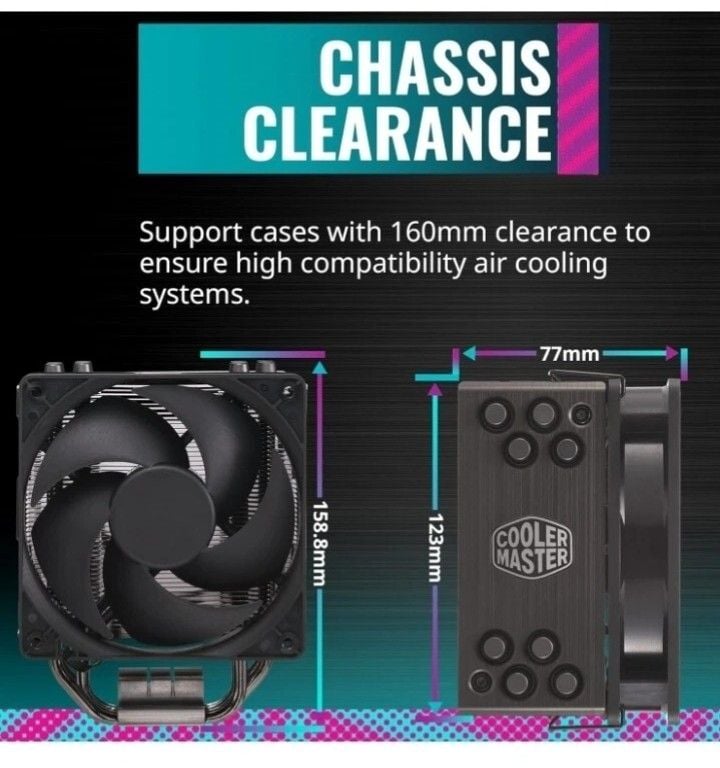 Cooler Master Hyper 212 Black CPU Air Cooler 9