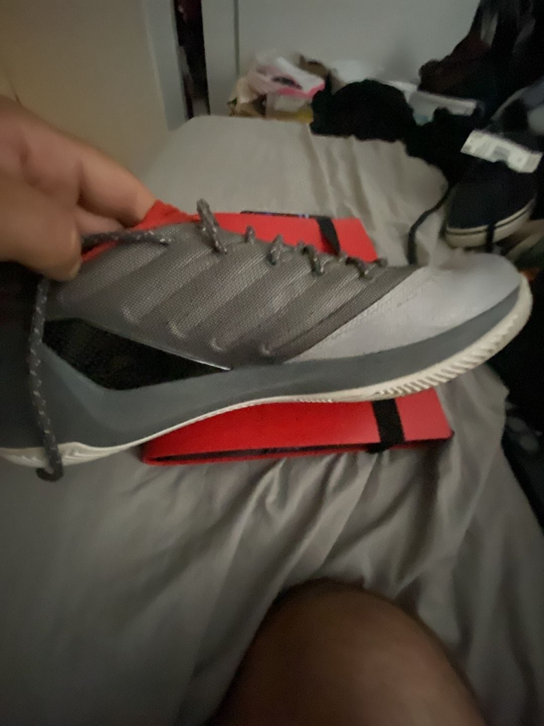 Under Armour Curry 3 Low Basketball Shoes Grey Red 4