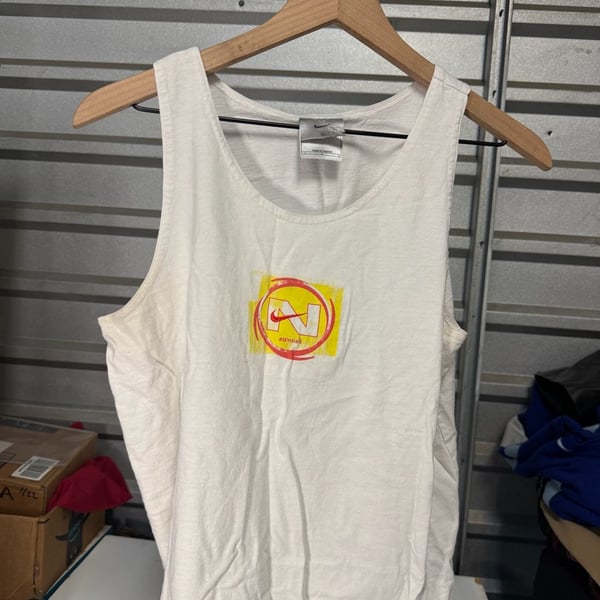 Nike Silver Tag Vintage Tank Top Large White