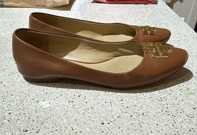 Tory Burch Raleigh Leather Ballet Flats Brown 5