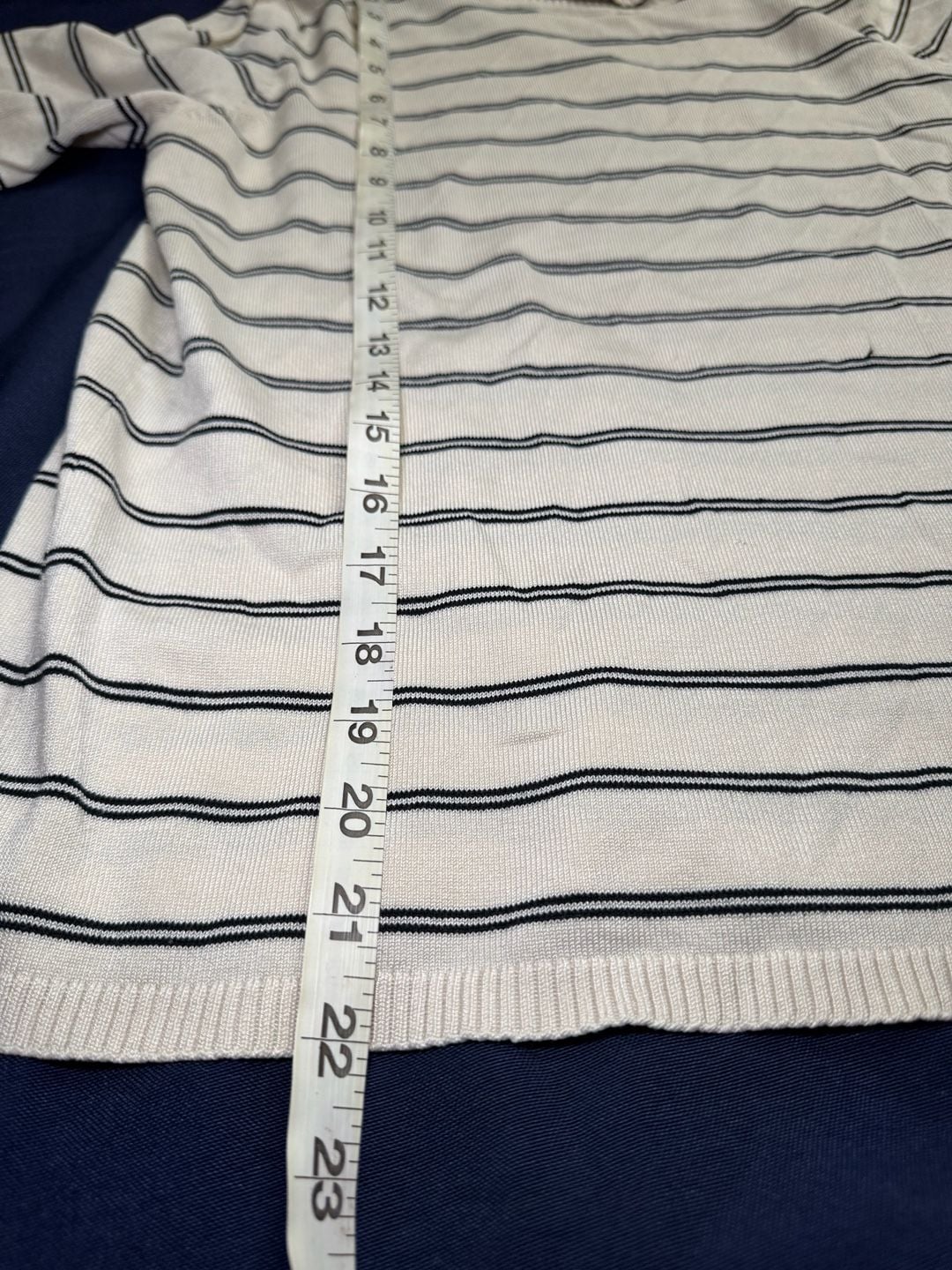 Josephine Chaus Petite Silk Blend Striped Turtleneck Sweater S Ivory Black 7