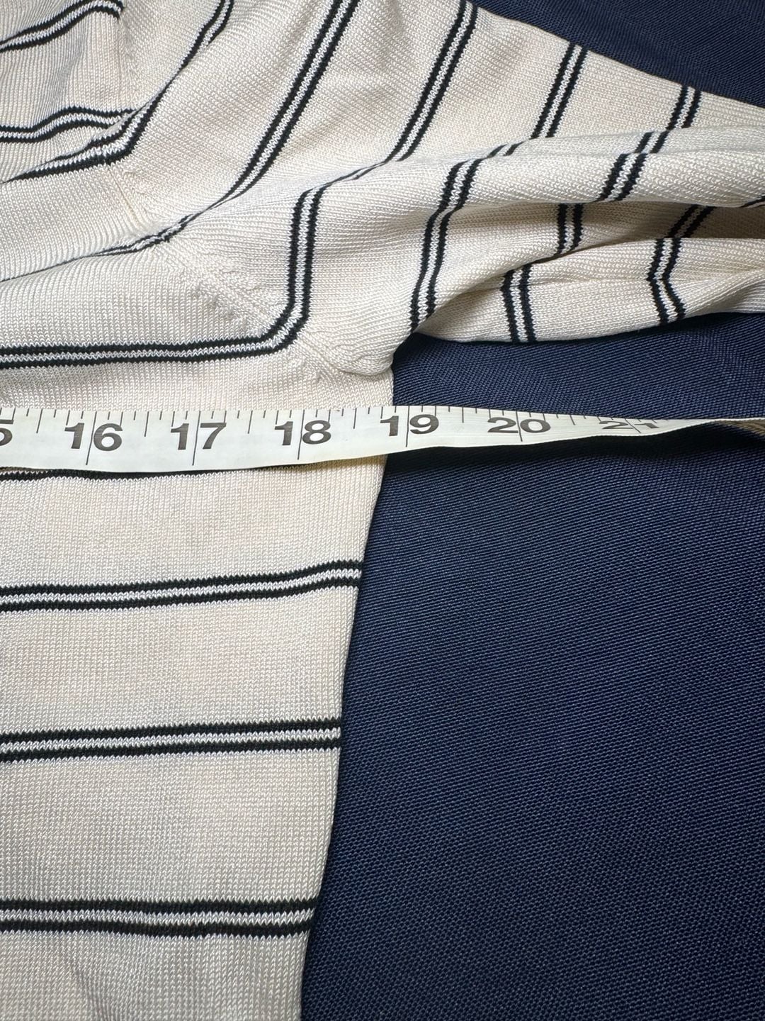 Josephine Chaus Petite Silk Blend Striped Turtleneck Sweater S Ivory Black 8