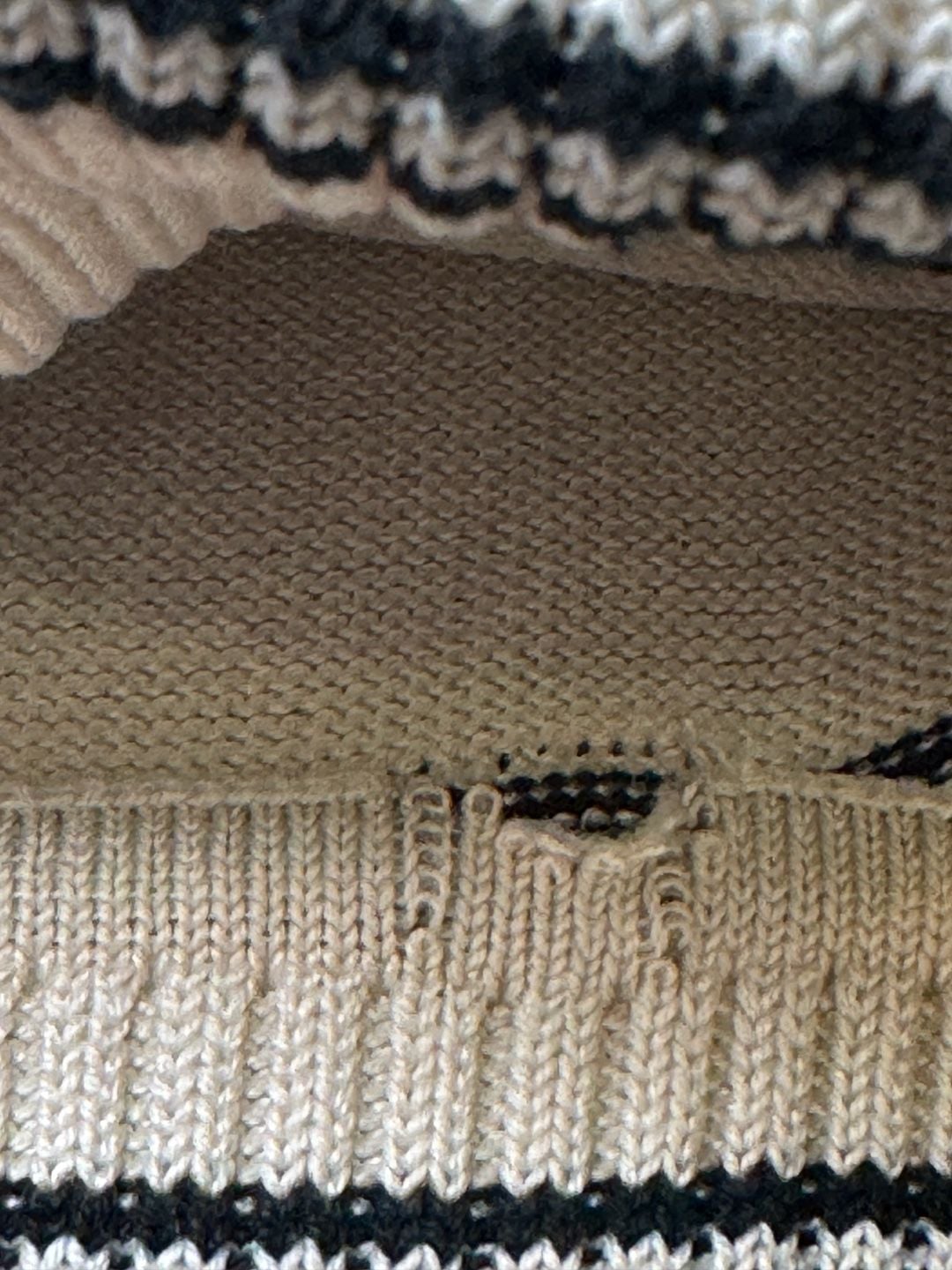 Josephine Chaus Petite Silk Blend Striped Turtleneck Sweater S Ivory Black 11