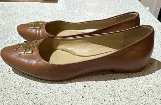 Tory Burch Raleigh Leather Ballet Flats Brown 4