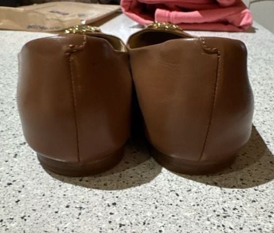 Tory Burch Raleigh Leather Ballet Flats Brown 6