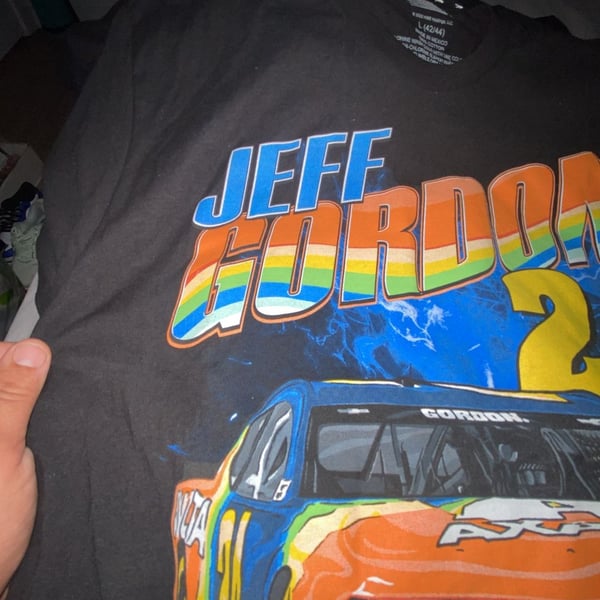 Hendrick Motorsports Jeff Gordon #24 T-Shirt Size L Black Graphic Tee