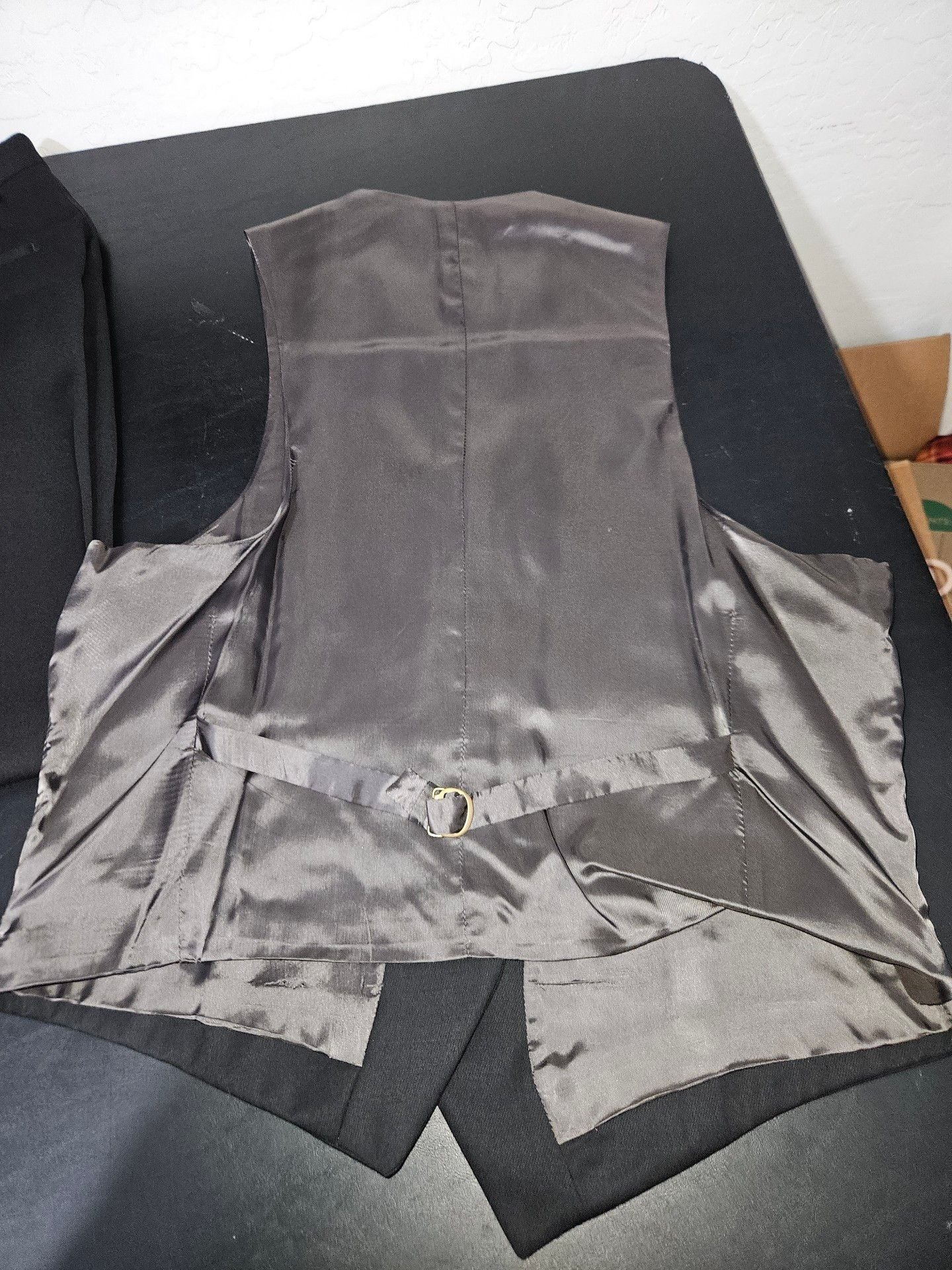 Banana Republic Modern Fit Suit Jacket Vest Set 38S Black 3-piece pants 29x30 11