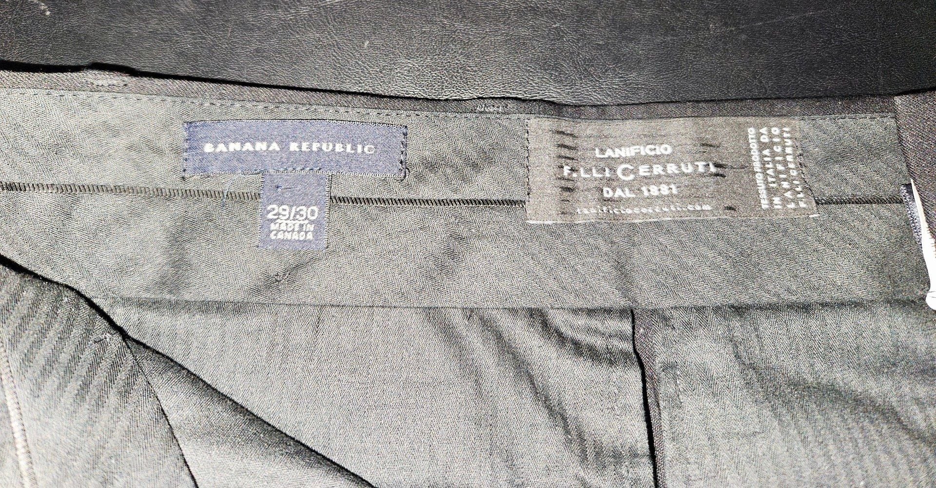 Banana Republic Modern Fit Suit Jacket Vest Set 38S Black 3-piece pants 29x30 13