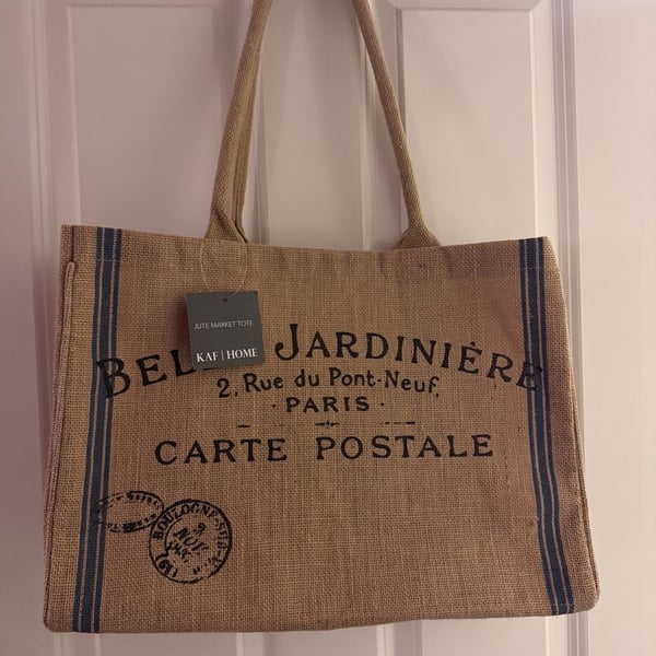 Kaf Home Belle Jardiniere Jute Market Tote Bag