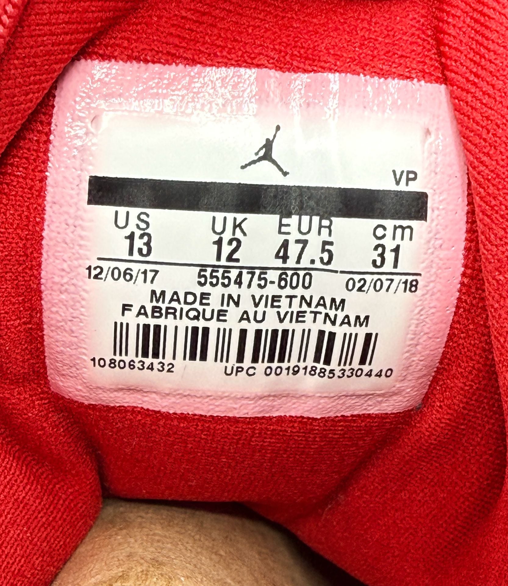 Jordan Flight Club '91 Size 13 Gym Red White Black 555475-600 Brand New!! 7