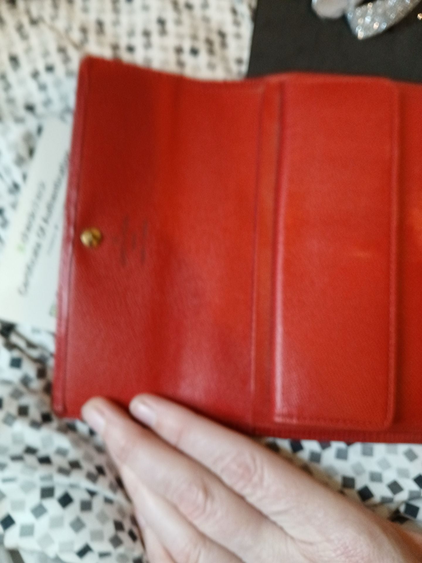 Louis Vuitton Porte Trésor Red Epi Leather Wallet 5