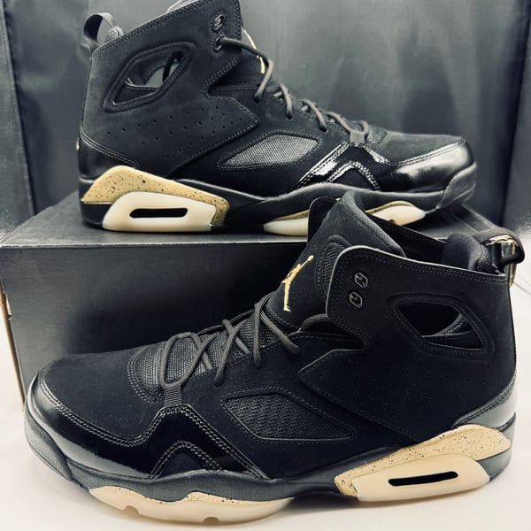 Jordan Flight Club 91 Size 12 Black Metallic Gold 555475-031 Brand New!!
