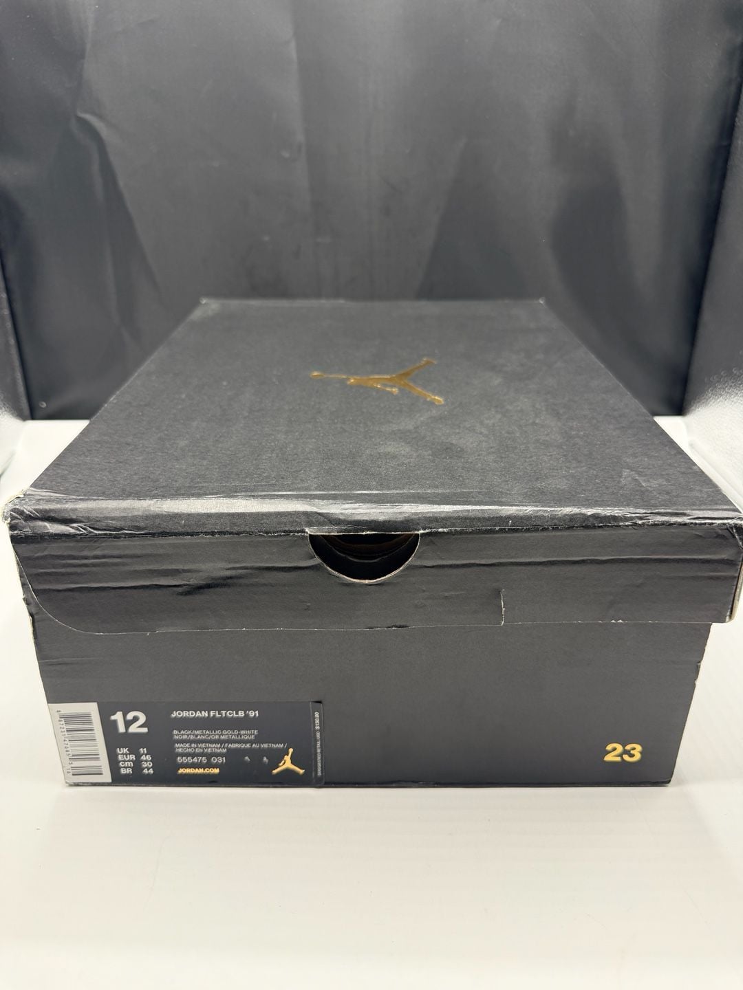 Jordan Flight Club 91 Size 12 Black Metallic Gold 555475-031 Brand New!! 4