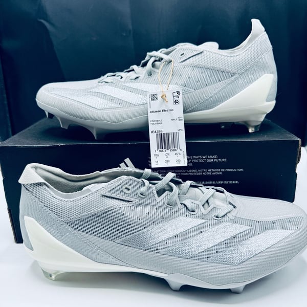 Adidas Adizero Electric Size 11 Silver Metallic Football Cleats IE4386 New!!