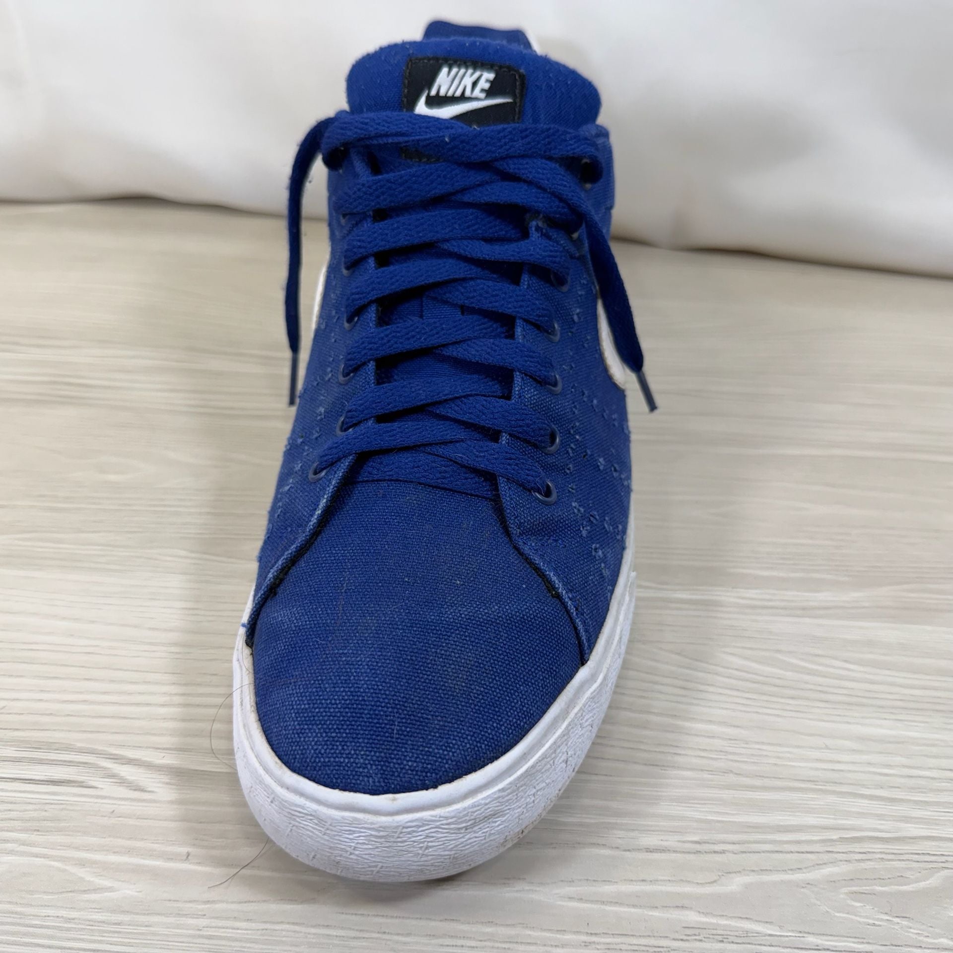 Nike Court Royale Size 11.5 Blue Canvas White Sneakers 6