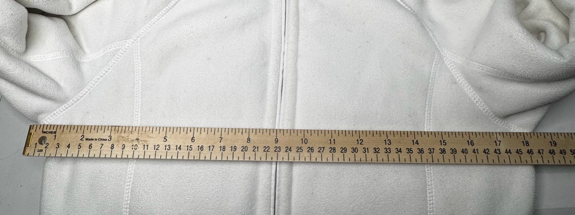 Green Tea Fleece Jacket Size S/C White Faux Fur Trim 5
