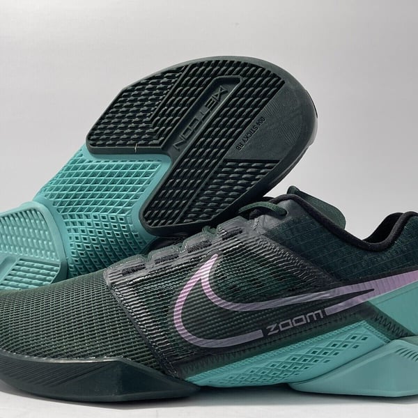 Nike Zoom Metcon Turbo 2 Size 12 Black Teal Training Shoes dh3392-393 New!!
