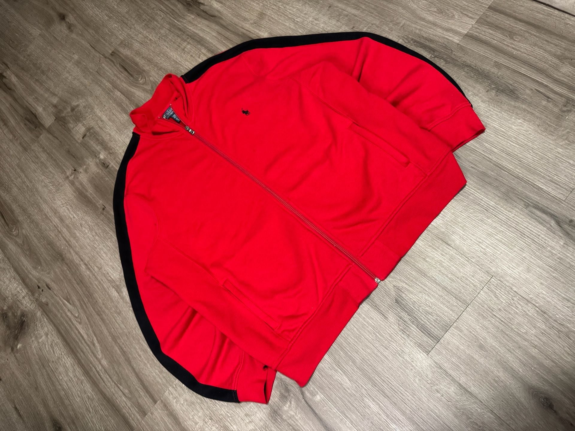 Vintage 90s Polo Ralph Lauren Red Track Jacket Full Zip 2
