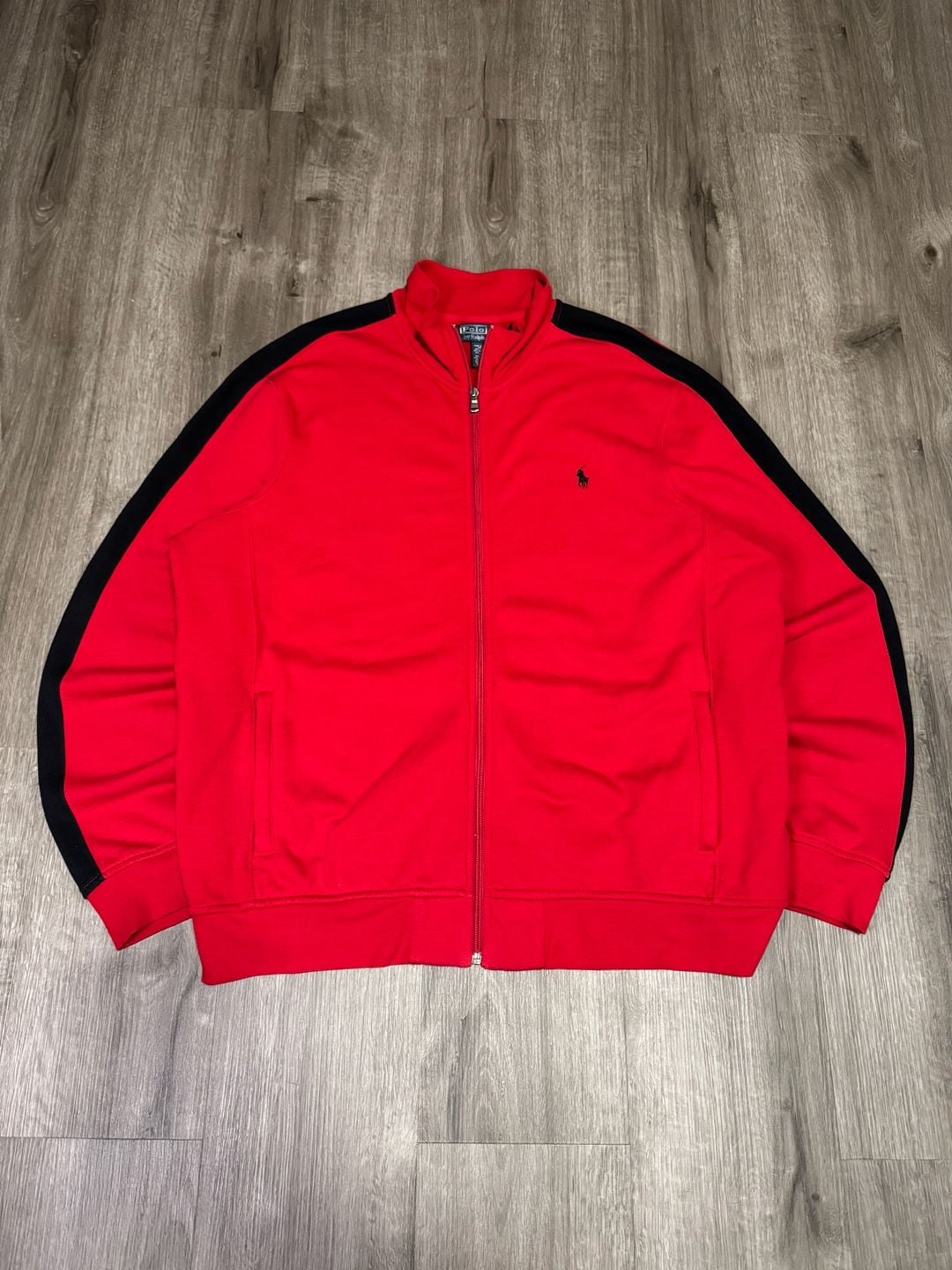 Vintage 90s Polo Ralph Lauren Red Track Jacket Full Zip 4