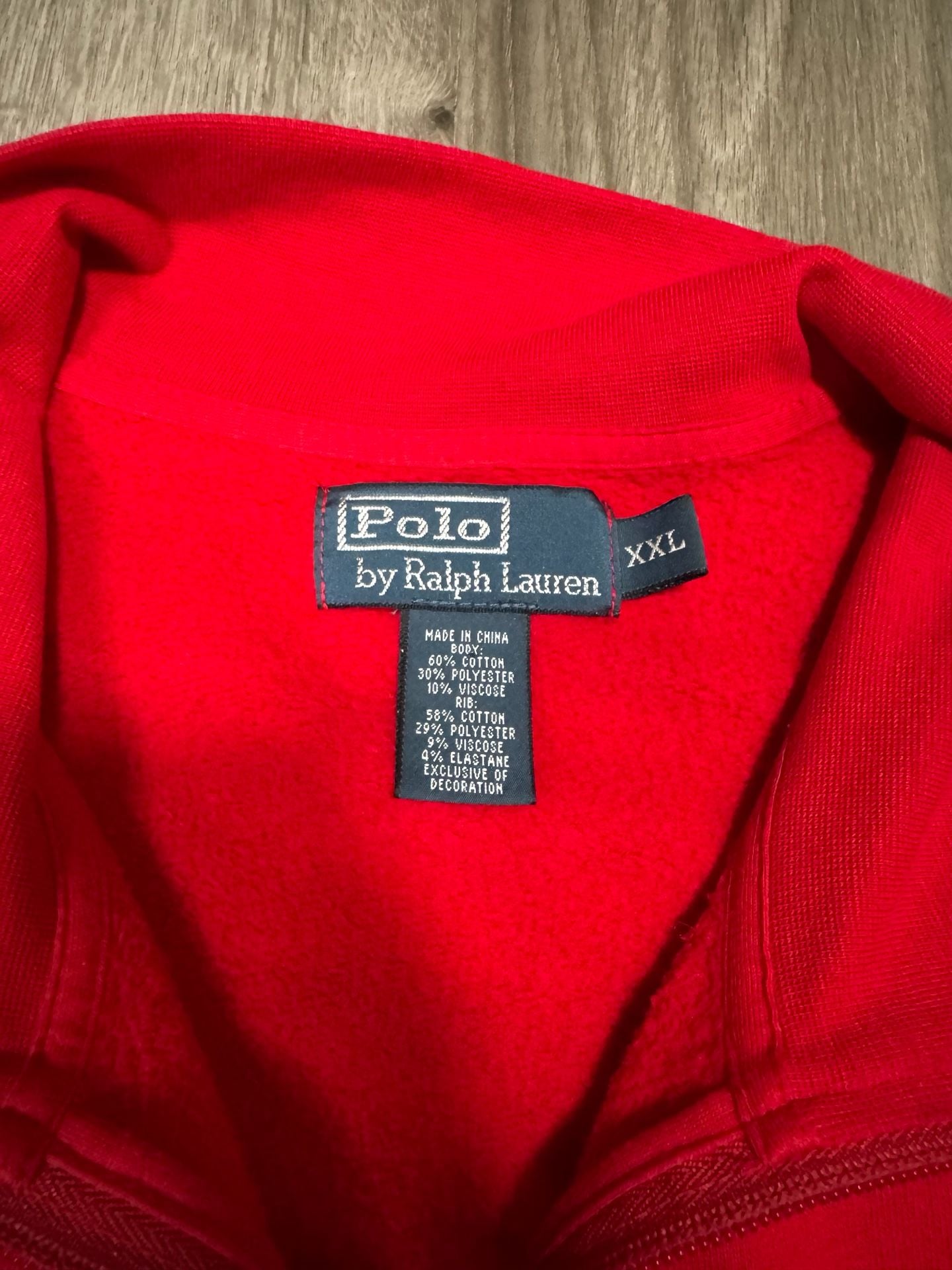 Vintage 90s Polo Ralph Lauren Red Track Jacket Full Zip 6
