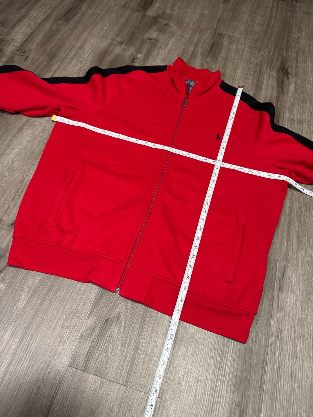 Vintage 90s Polo Ralph Lauren Red Track Jacket Full Zip 7