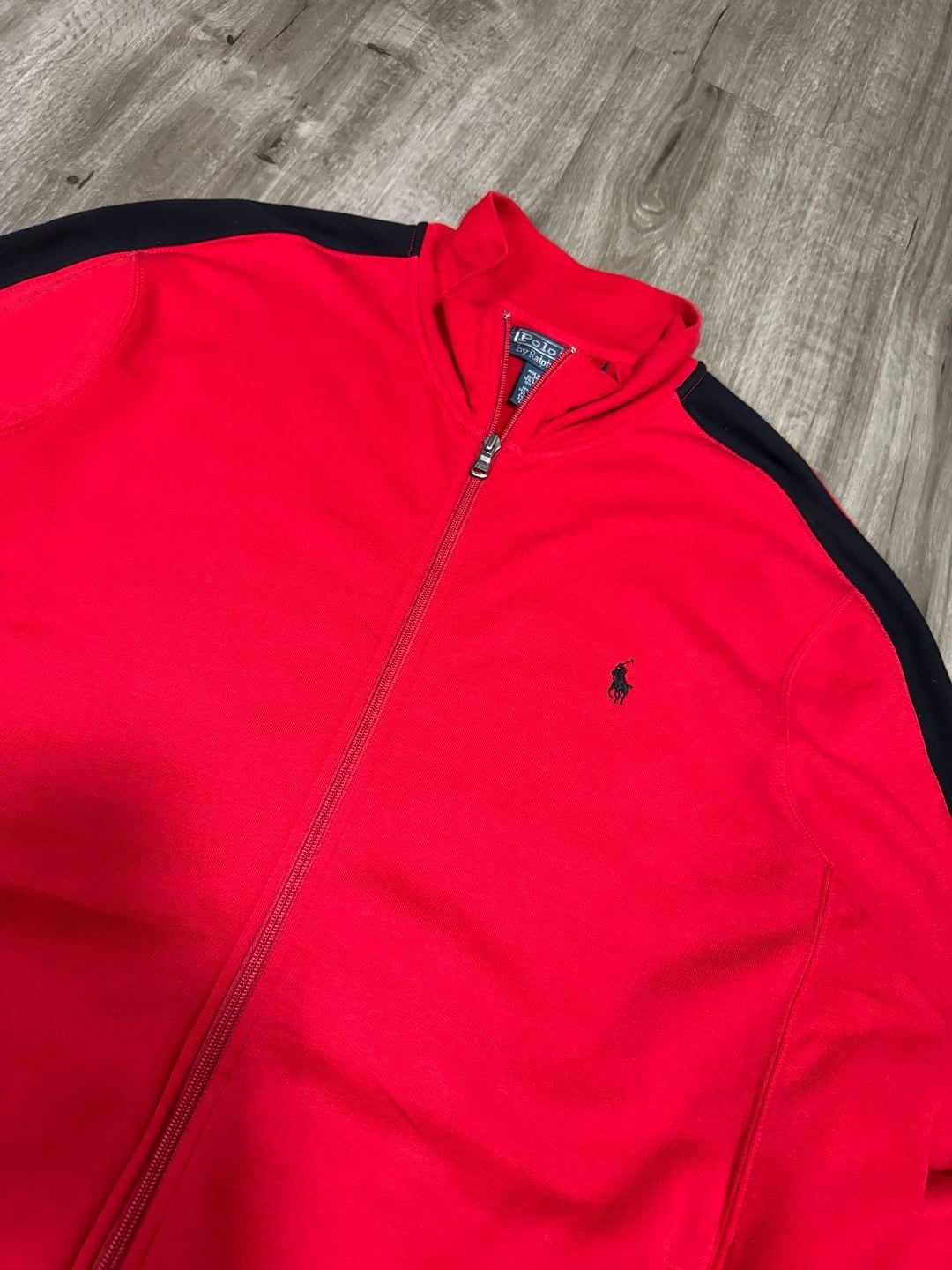 Vintage 90s Polo Ralph Lauren Red Track Jacket Full Zip 8