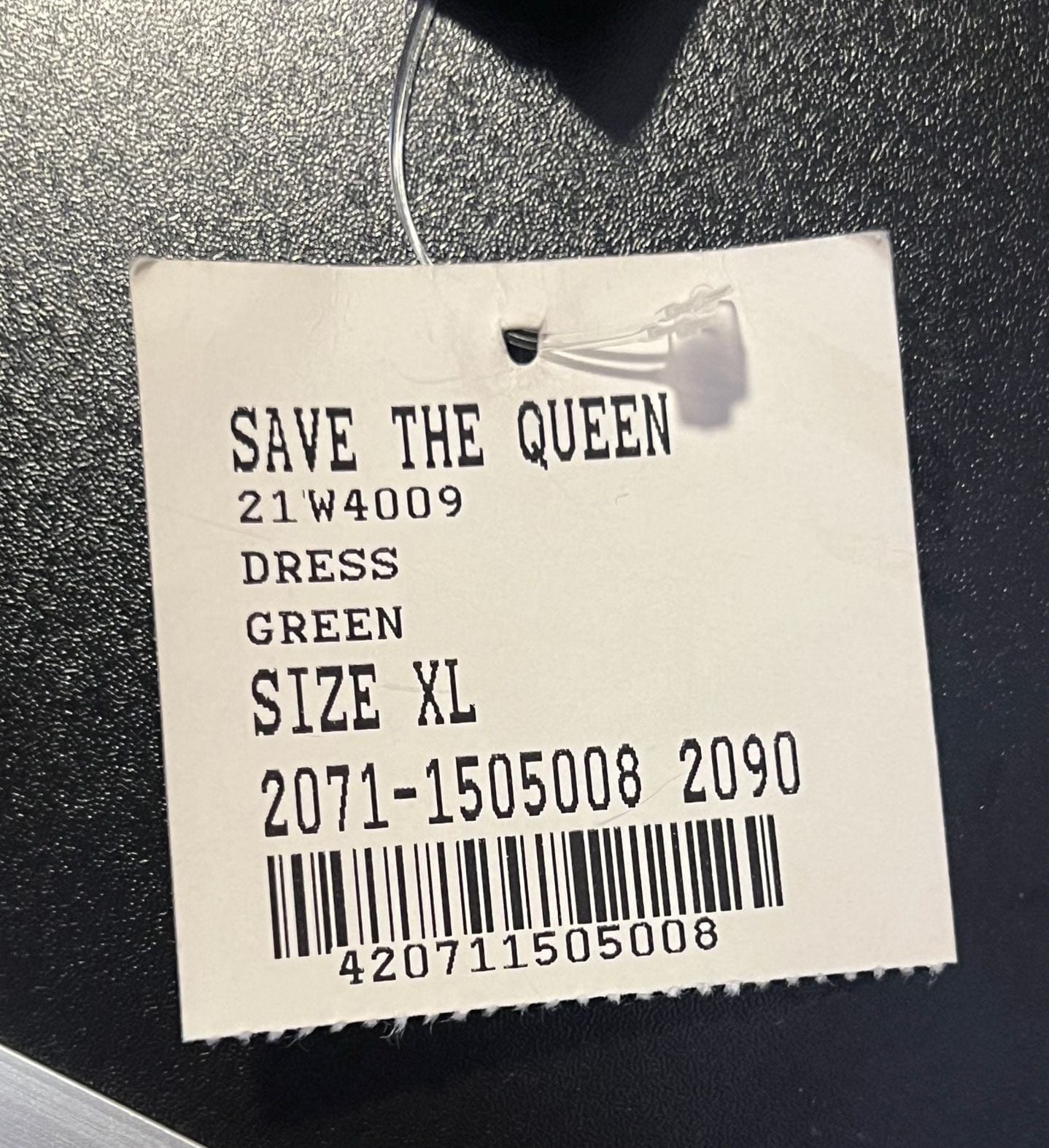 Save The Queen! Italian Designer Abstract Art Print Dress XL Green Black Made in Italy 8