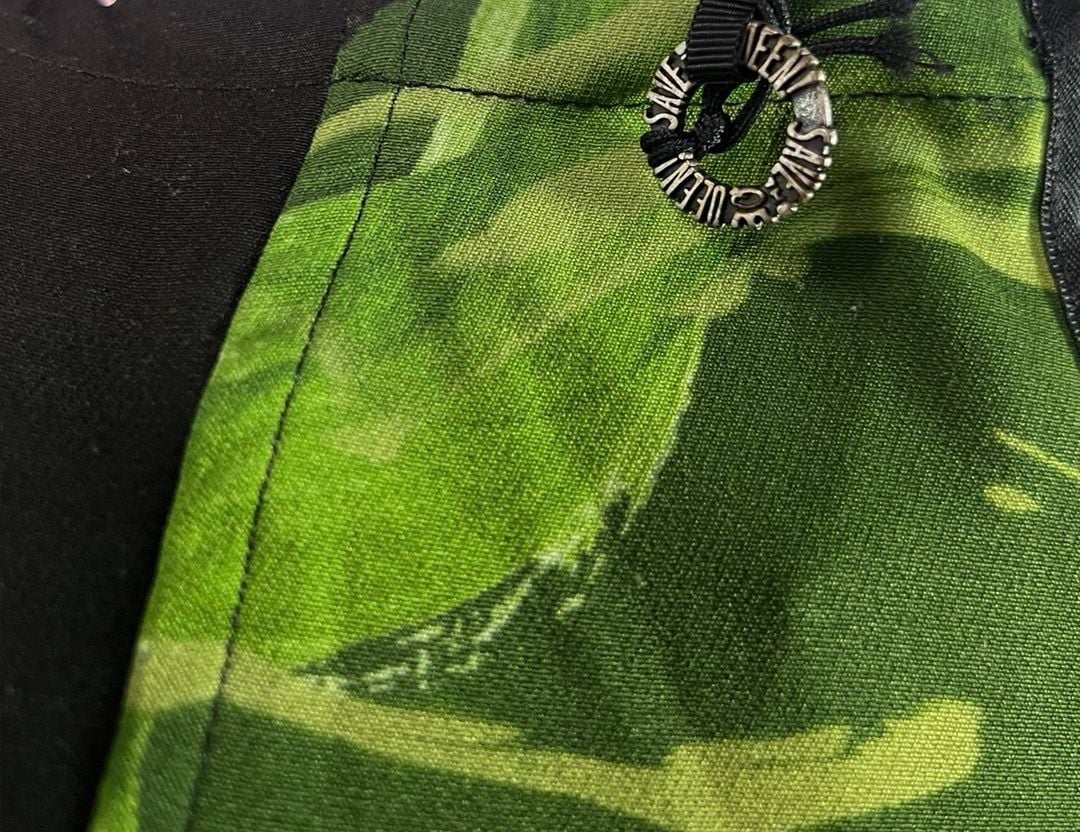 Save The Queen! Italian Designer Abstract Art Print Dress XL Green Black Made in Italy 7