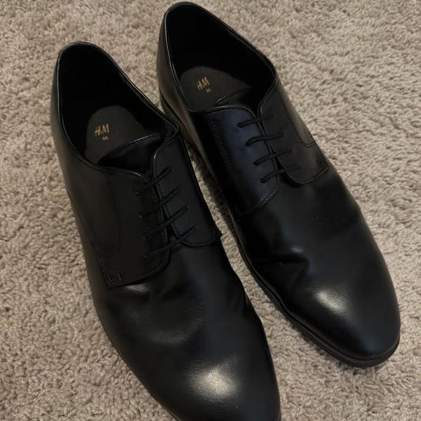 H&M Oxford Shoes Size 46 Black Dress Shoes