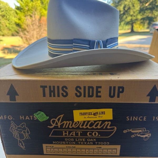 American Hat Co. Frontier Line Cowboy Hat Silver Belly Felt