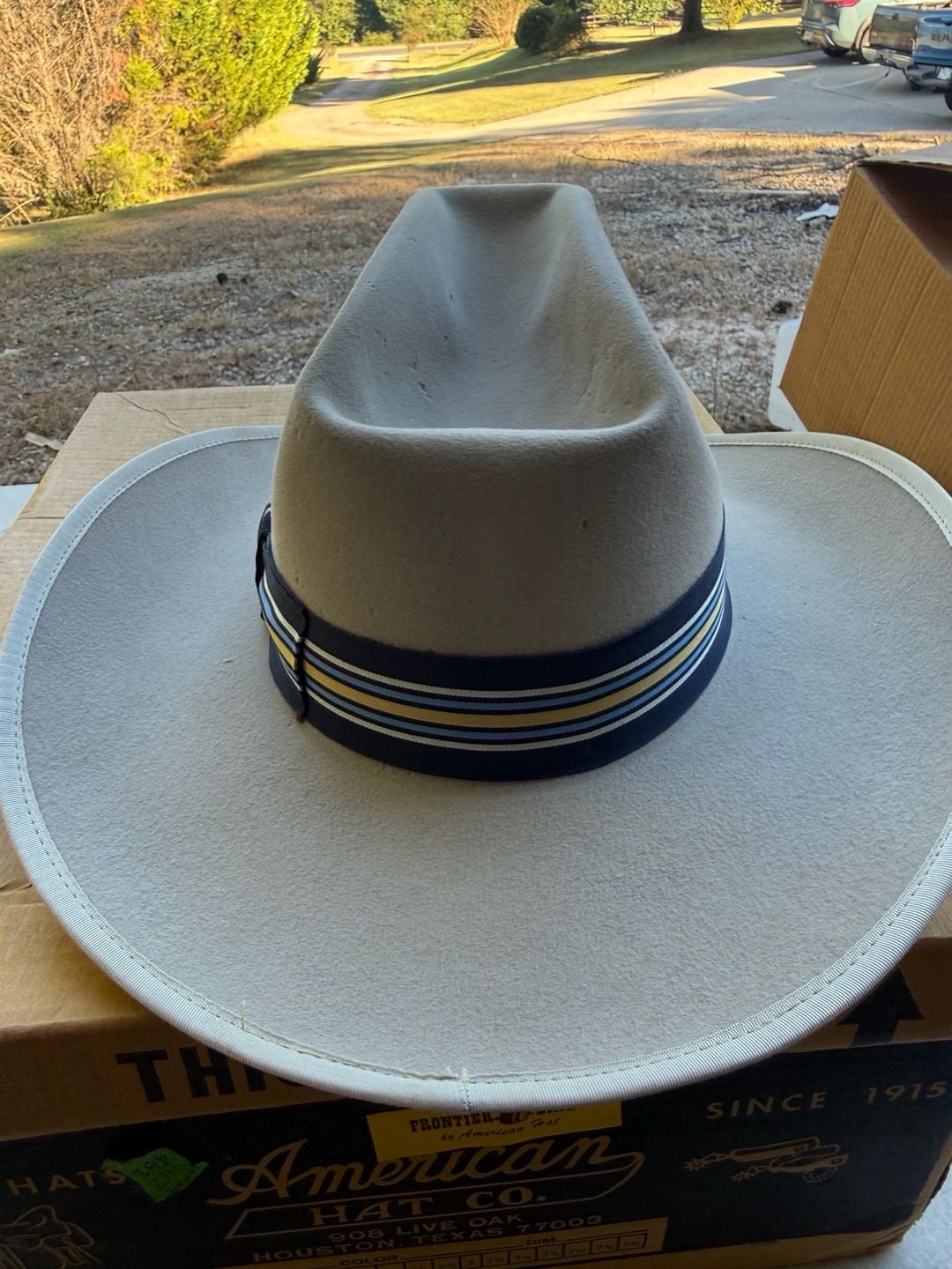 American Hat Co. Frontier Line Cowboy Hat Silver Belly Felt 7