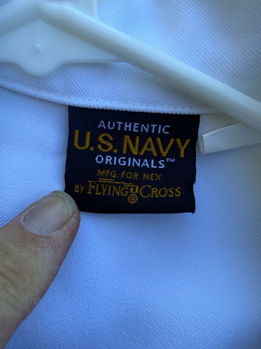 US Navy Uniform Size 46R White Dress Shirt Pants Flying Cross NEX 6