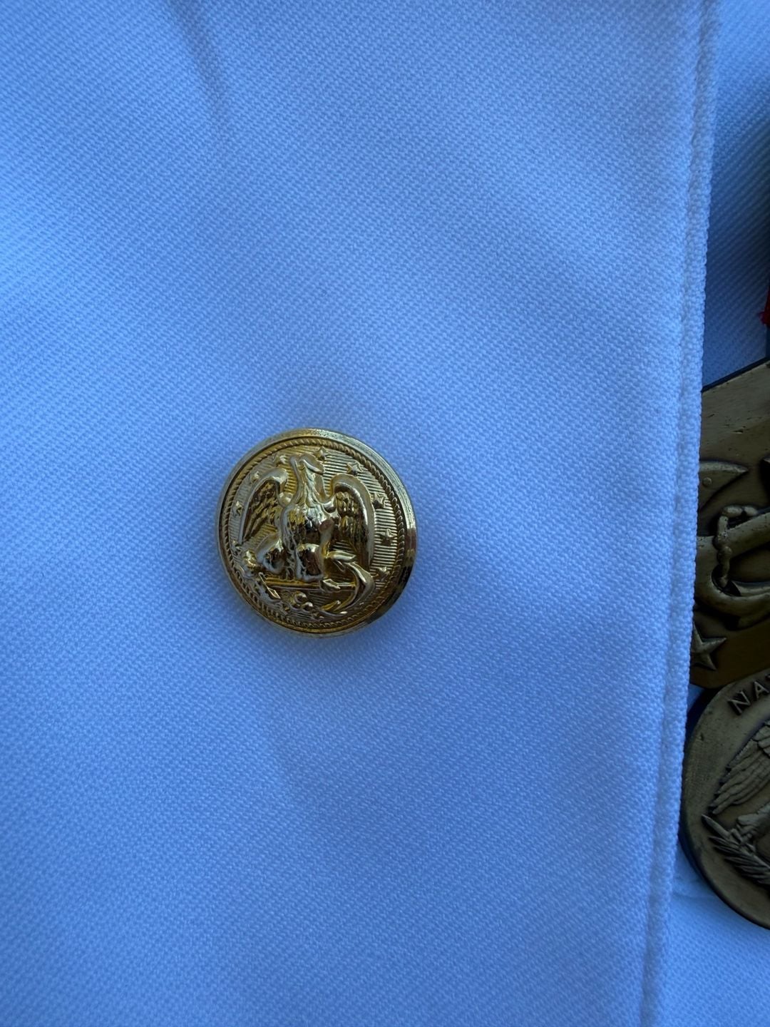 US Navy Uniform Size 46R White Dress Shirt Pants Flying Cross NEX 12