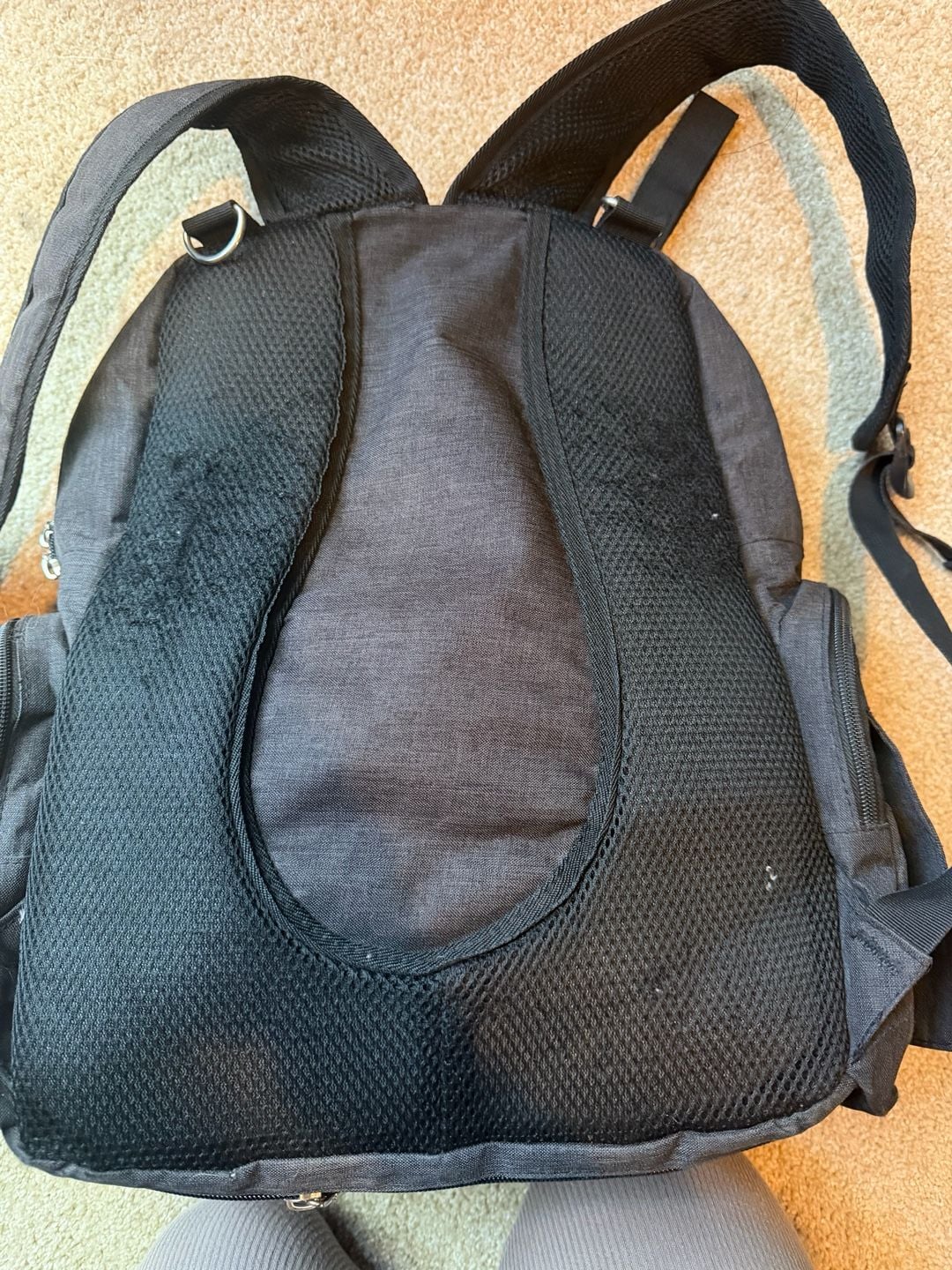 Qimiaobaby Diaper Bag Backpack Black Multi-Pocket 8