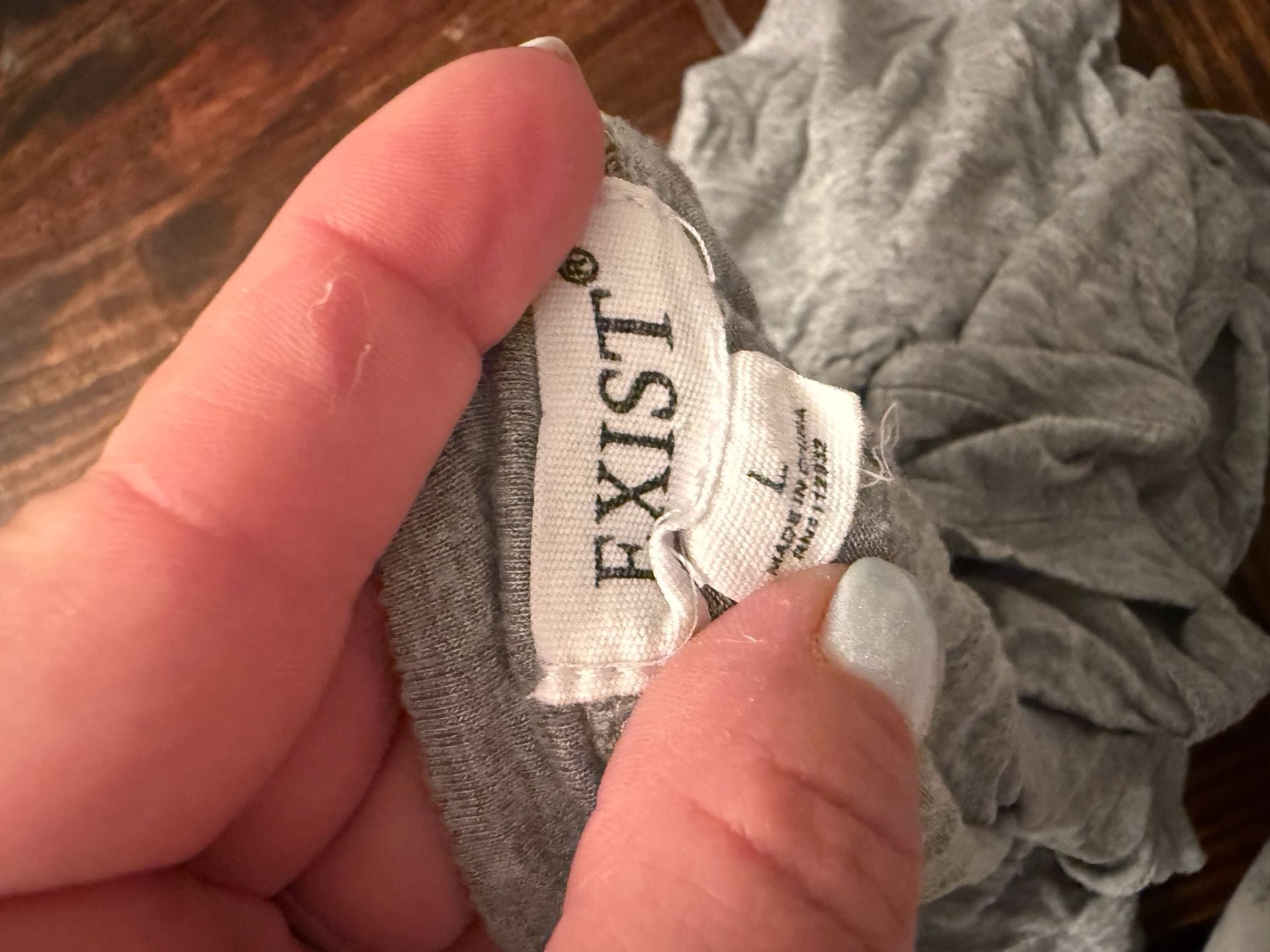 Exist Dress Size L Gray Short Sleeve T-Shirt Dress Casual Knit 2