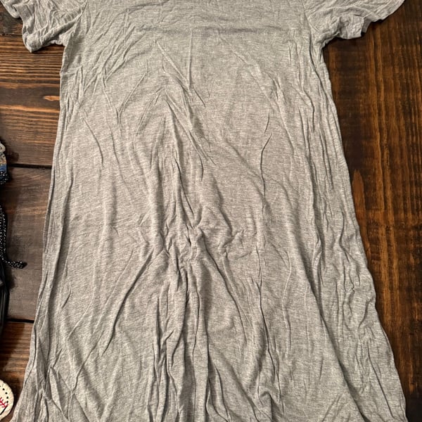 Exist Dress Size L Gray Short Sleeve T-Shirt Dress Casual Knit