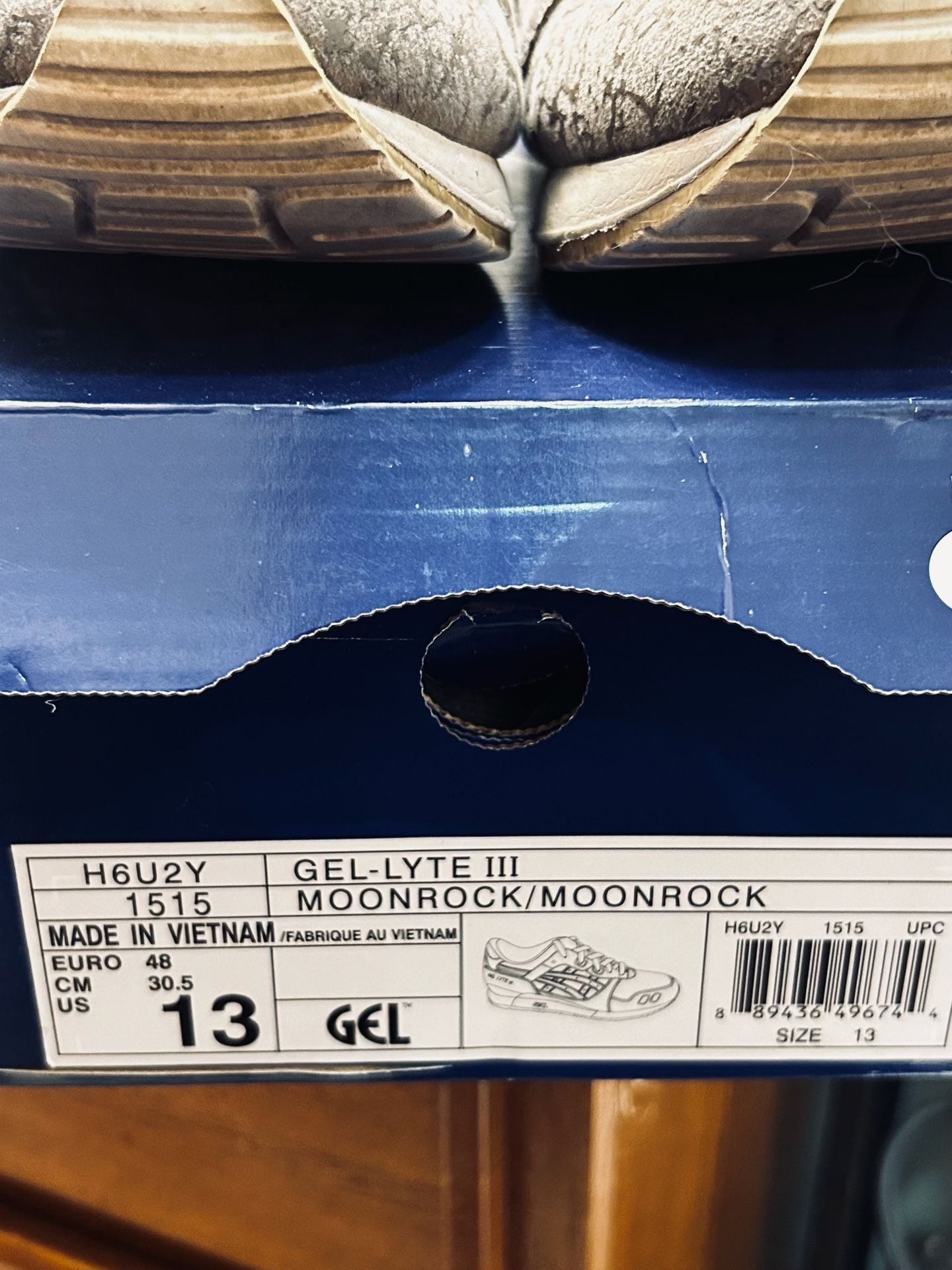 Asics Gel-Lyte III Size 13 Moonrock Grey Sneakers H6U2Y 9