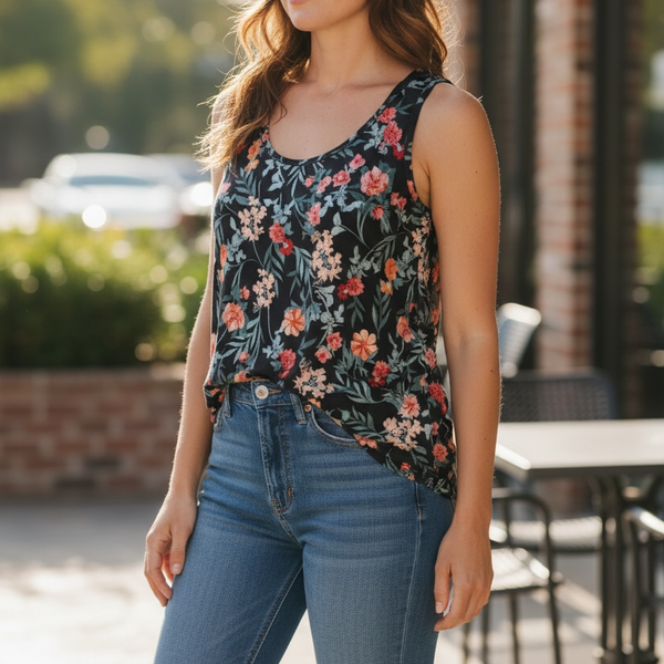 Loft Outlet Tank Top Size XXL Floral Print Sleeveless
