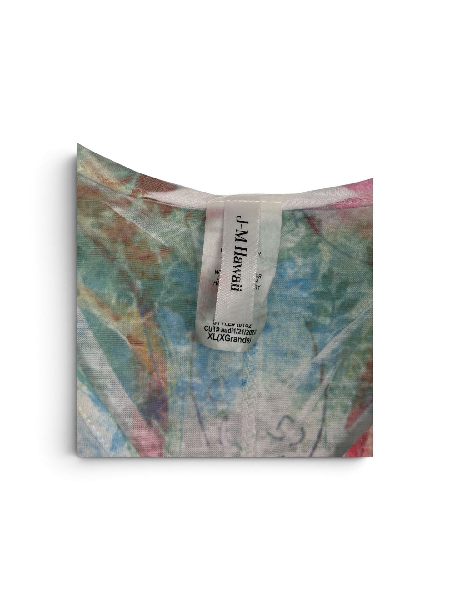 J-M Hawaii Floral Tank Top XL Multicolored Asymmetric 5