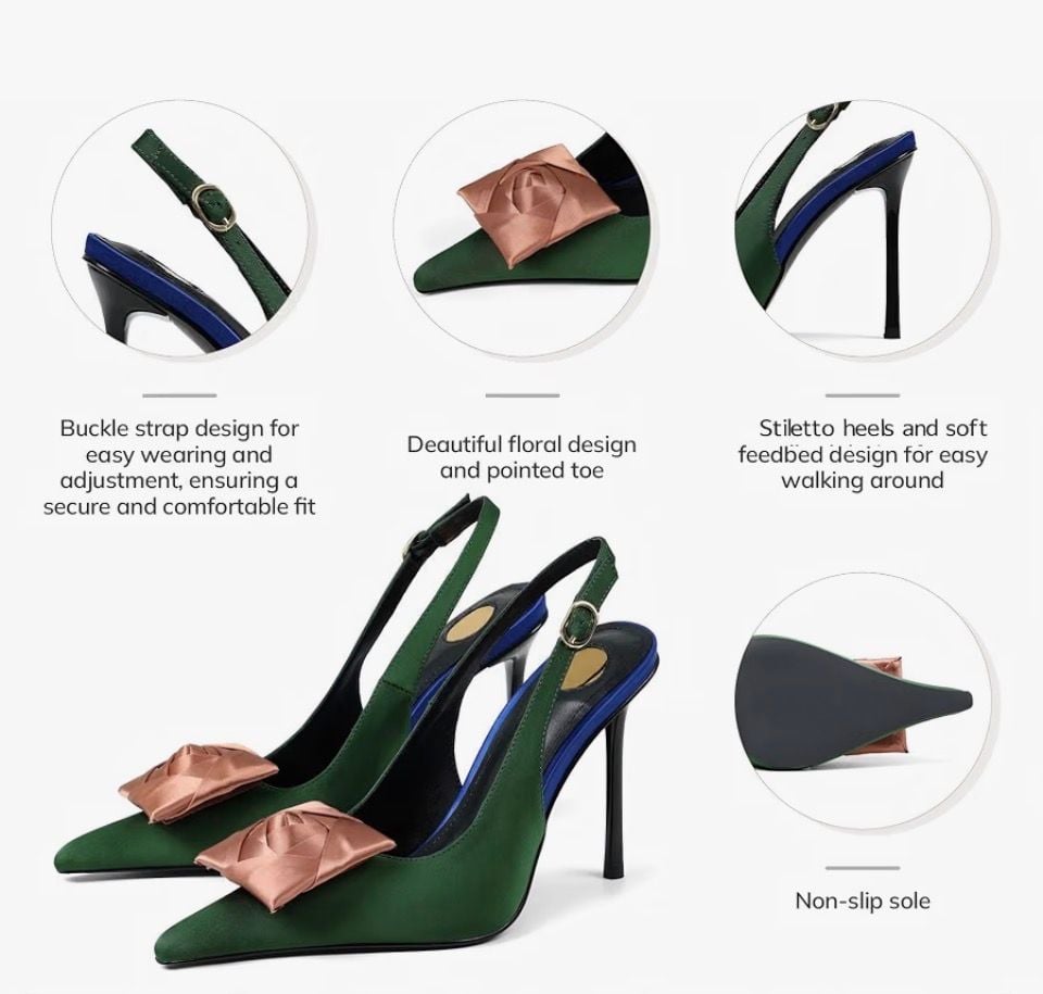 Womens Pointed Toe Slingbacks Sandals Runway Occident Nightclub Party Shoes Sexy 5