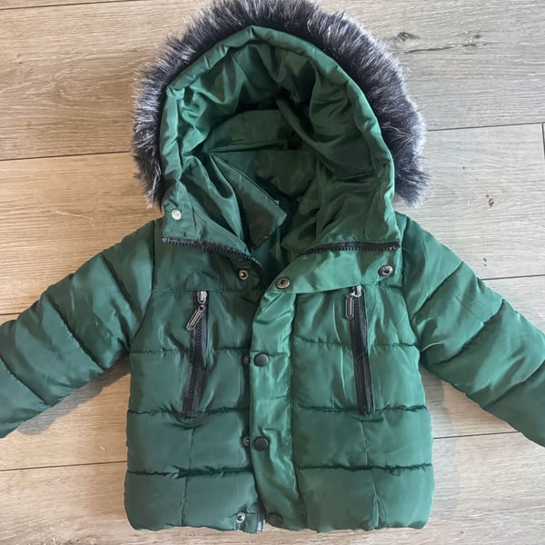 Toddler baby unisex puffer winter coat 2T