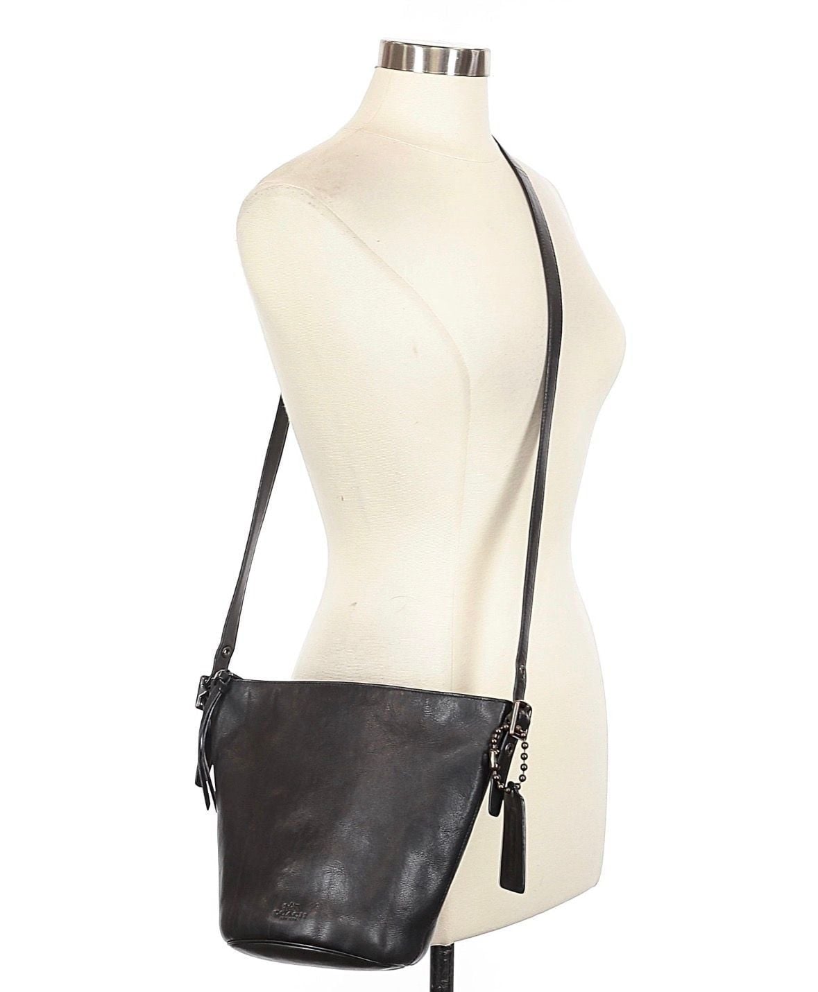 COACH Bleecker Leather Very Soft Port Duffle Feed Bucket 32282 Shoulder Bag - HTF 9