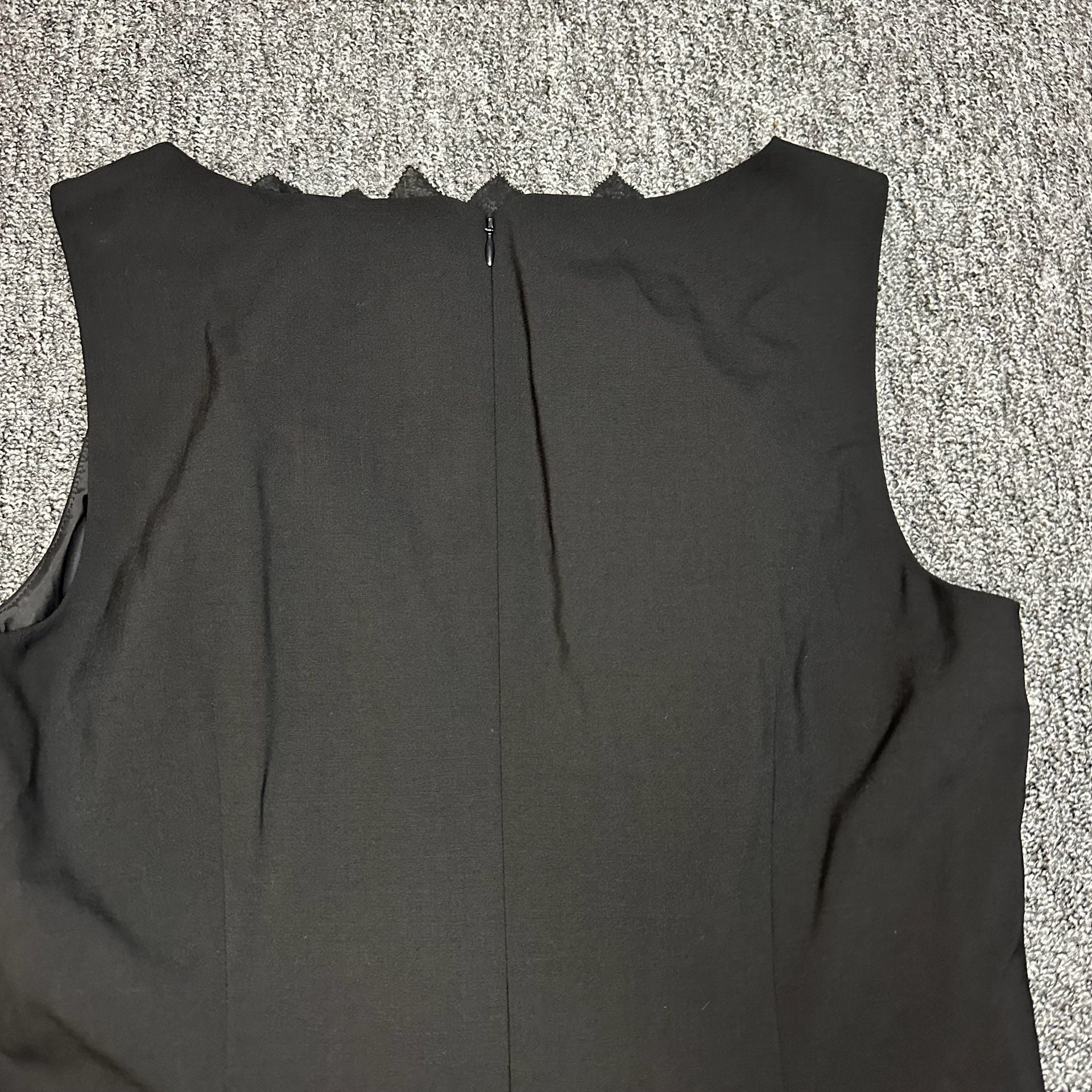 Ann Taylor Women’s Dress Virgin Wool and Silk Ruffle Sheath Dress Black NWOT 12