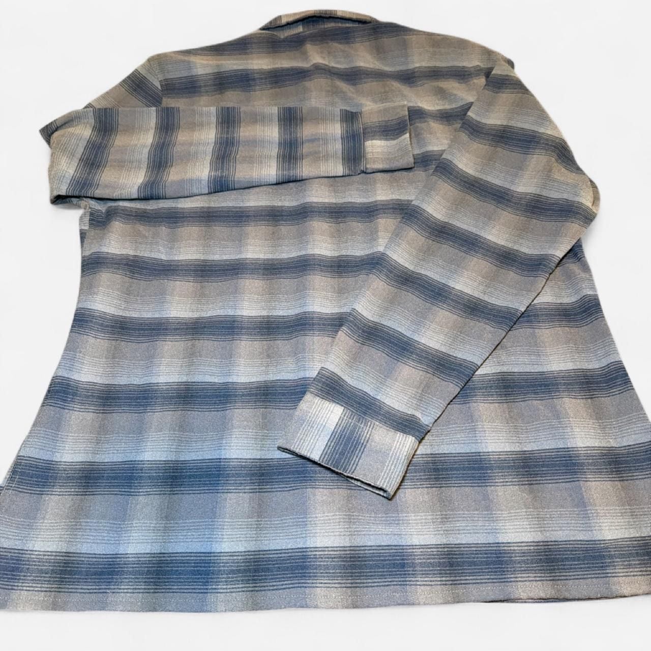 Lululemon Masons Peak Flannel Mens Large Long Sleeve Blue 4