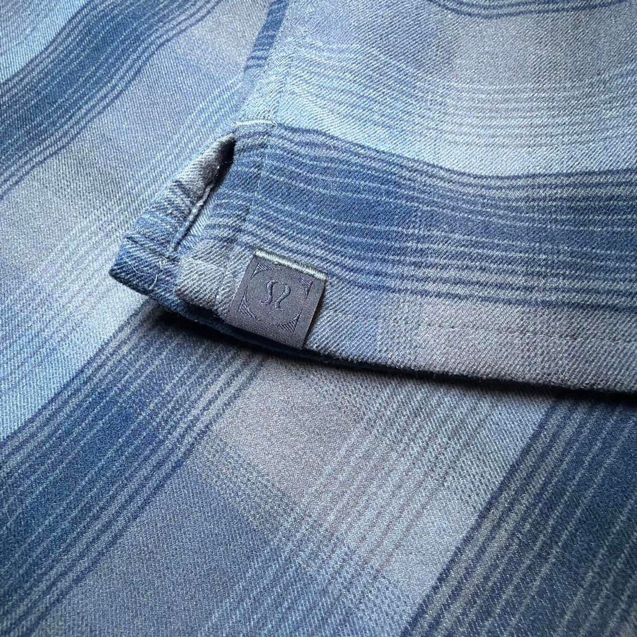 Lululemon Masons Peak Flannel Mens Large Long Sleeve Blue 5