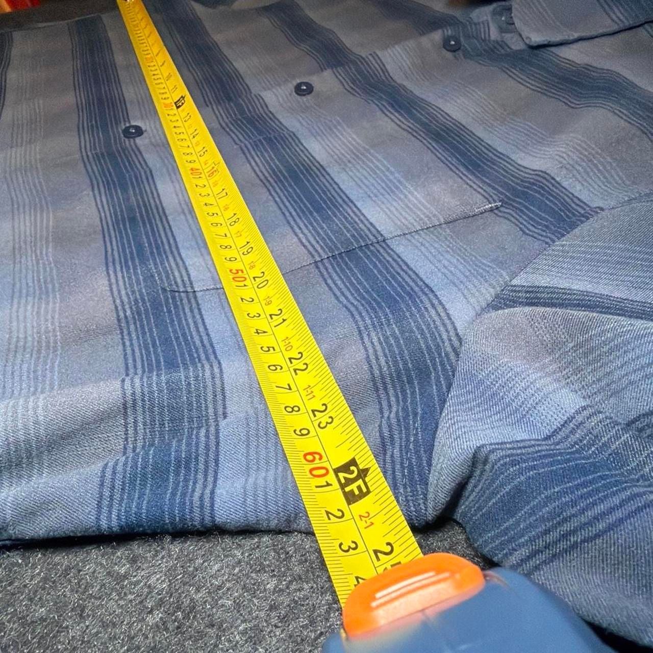Lululemon Masons Peak Flannel Mens Large Long Sleeve Blue 8