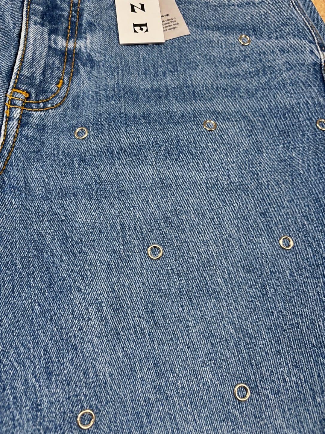 Daze Denim Westward Barrel Leg Jeans Size 29 Blue with nail hole detail 7