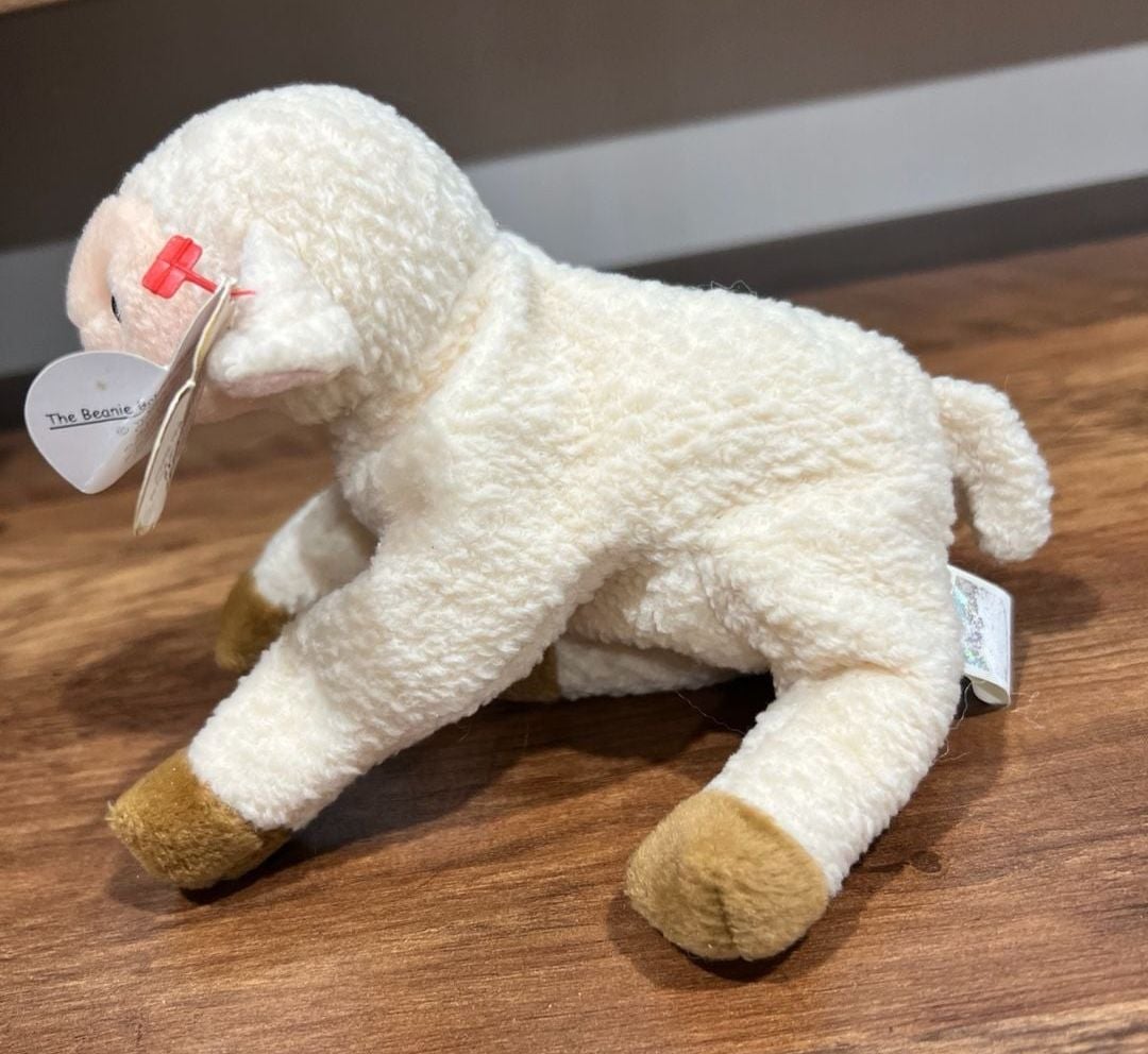 Ty Beanie Babies Ewey The Lamb Plush Toy Mint With Tags 2